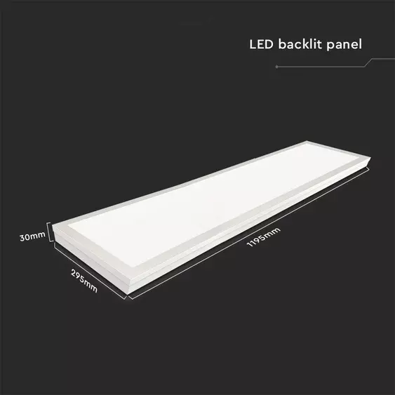V-TAC 2in1 LED panel hideg fehér 40W 120 x 30cm, 110 Lm/W - SKU 216626