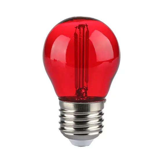 V-TAC 2W E27 piros filament G45 LED égő - SKU 217413