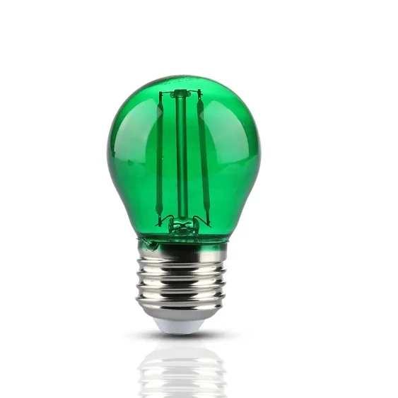 V-TAC 2W E27 zöld filament LED égő - SKU 7411