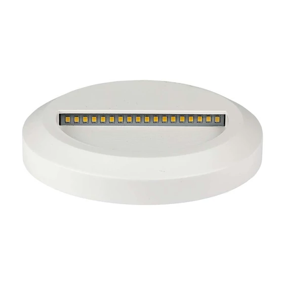 V-TAC 2W fehér LED lépcsővilágítás, kerek, IP65, meleg fehér - SKU 211315