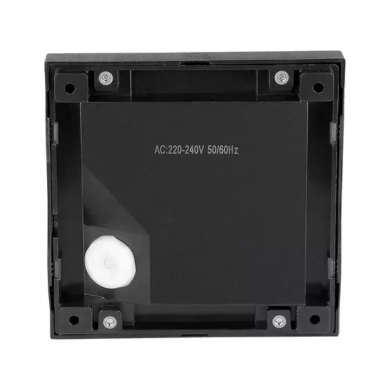 V-TAC 2W fekete LED lépcsővilágítás, szögletes, IP65, meleg fehér - SKU 211323
