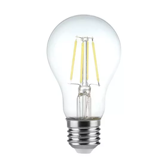 V-TAC 3 lépésben dimmelhető 4W E27 meleg fehér filament A60 LED égő, 100 Lm/W - SKU 6845