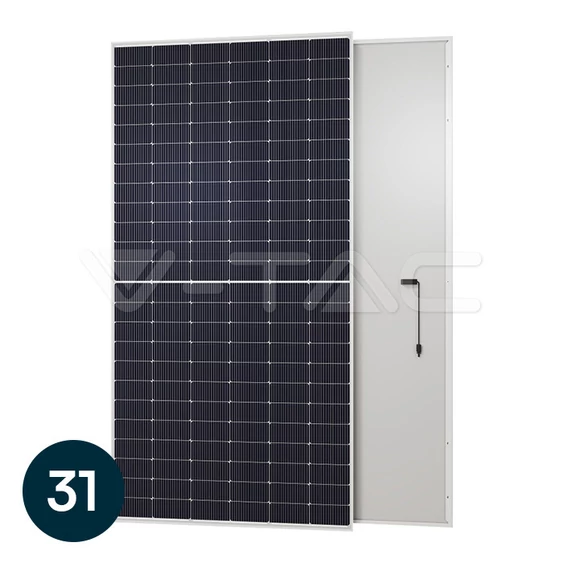 V-TAC 31 darab Osda 580W Mono félcellás szolár panel, N-Type napelem, 2278x1134mm - SKU 12295