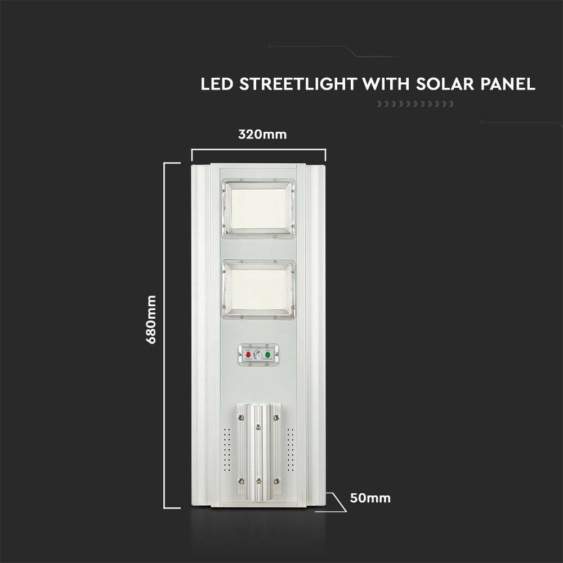 V-TAC 33W napelemes utcai térvilágító, hideg fehér - SKU 6756