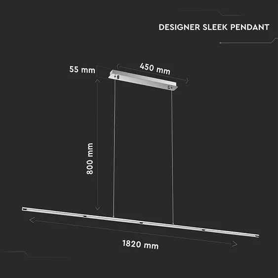 V-TAC 36W designer csillár beépített LED fényforrással, természetes fehér - SKU 3892