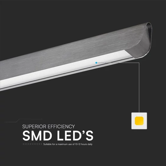 V-TAC 36W mattszürke lineáris tejüveges lámpa, állítható CCT, SAMSUNG SMD-vel - SKU 23347