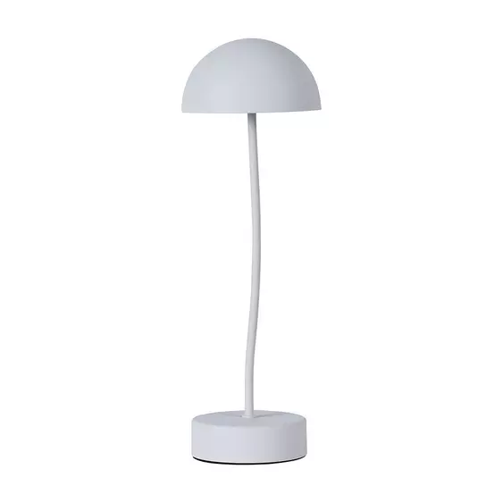 V-TAC 3W asztali akkus lámpa fehér házzal, meleg fehér - SKU 23092