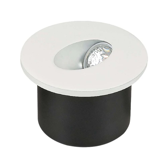 V-TAC 3W beltéri COB LED lépcsővilágítás, kerek, meleg fehér, 90 Lm/W - SKU 211207