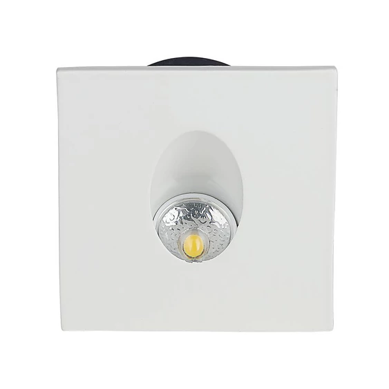 V-TAC 3W beltéri LED lépcsővilágítás, szögletes, meleg fehér - SKU 211209