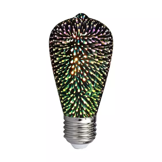 V-TAC 3W E27 3D hatású filament ST64 LED égő - SKU 212705