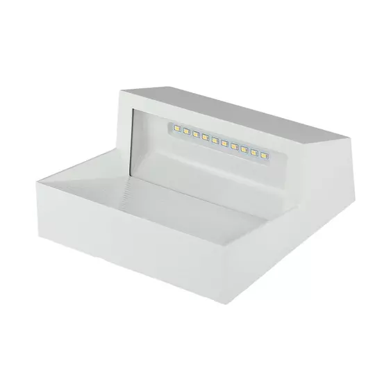 V-TAC 3W fehér LED lépcsővilágítás, szögletes, IP65, meleg fehér, 100 Lm/W - SKU 121402