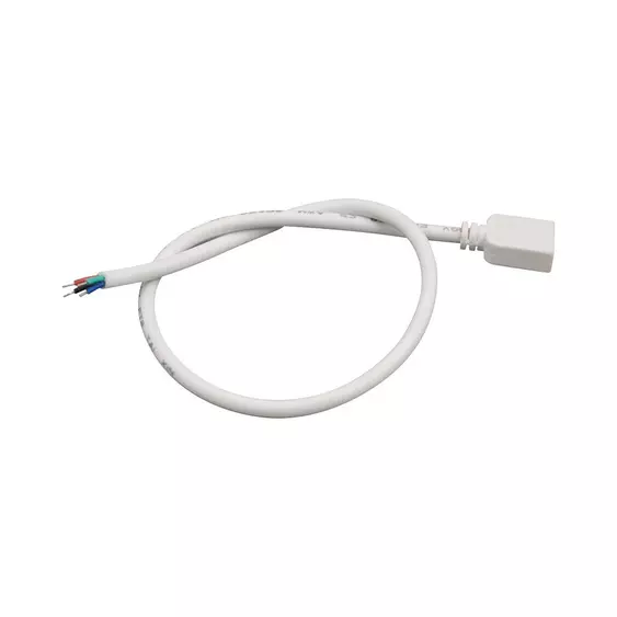 V-TAC 4 pólusú PVC kábel, 50cm, 0.5mm2, henger alakú RGB LED neon flexhez - SKU 6878