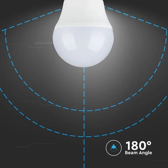 V-TAC 4.5W E27 meleg fehér G45 LED égő csomag (6 db) - SKU 212730