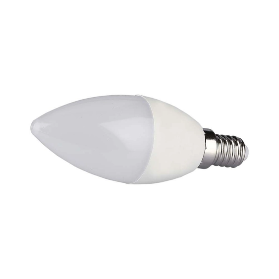 V-TAC 4.8W E14 RGB+ Meleg fehér C37 gyertya LED égő, 24 gombos távirányítóval  - SKU 2926