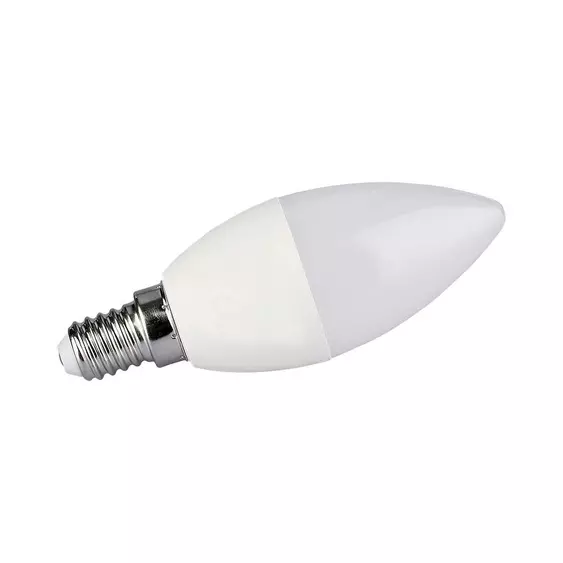 V-TAC 4.8W E14 RGB+ Természetes fehér C37 gyertya LED égő, 24 gombos távirányítóval  - SKU 2929