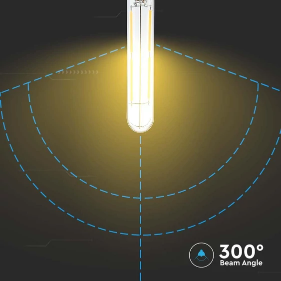 V-TAC 4W E14 természetes fehér filament T20 LED égő - SKU 212702