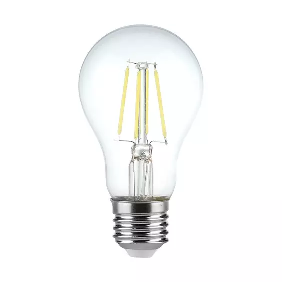 V-TAC 4W E27 hideg fehér filament A60 LED égő - SKU 217120