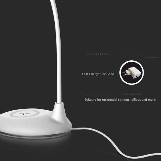 V-TAC 4W fehér dimmelhető asztali LED lámpa, változtatható színhőmérséklet - SKU 218605