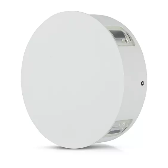 V-TAC 4W kültéri, fehér, kerek fali LED lámpa meleg fehér - SKU 8213