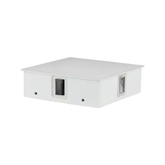 V-TAC 4W kültéri, fehér, szögletes fali LED lámpa meleg fehér, 105 Lm/W  - SKU 218209