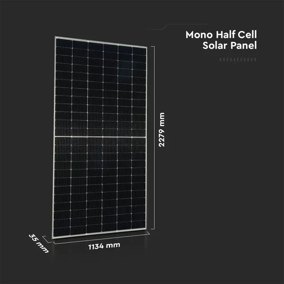 V-TAC 545W Mono félcellás szolár panel, napelem, 2279*1134*35mm - SKU 11354