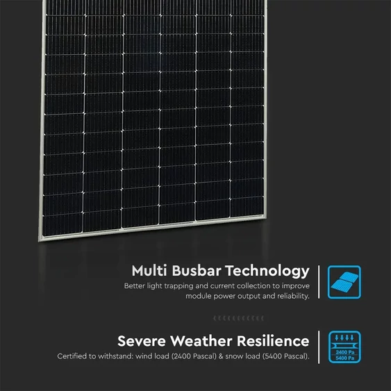 V-TAC 545W Mono félcellás szolár panel, napelem, 2279*1134*35mm - SKU 11354