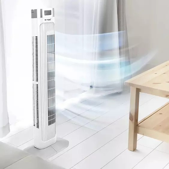 V-TAC 55W ventilátor, digitális kijelzővel, távirányítóval - SKU 7900