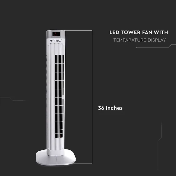 V-TAC 55W ventilátor, digitális kijelzővel, távirányítóval - SKU 7900