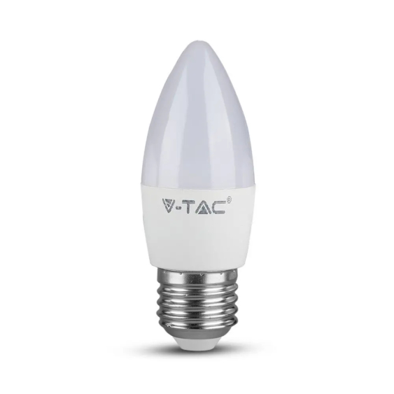V-TAC 5.5W E27 meleg fehér LED gyertya égő - SKU 43421