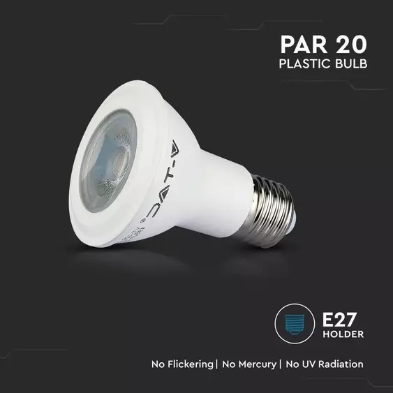 V-TAC 5.8W E27 természetes fehér PAR20 LED égő - SKU 21148