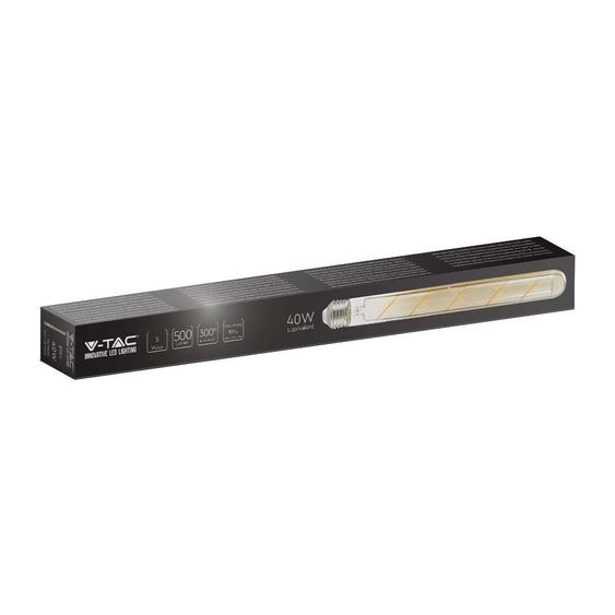V-TAC 5W borostyán E27 meleg fehér filament T30 LED égő - SKU 217142