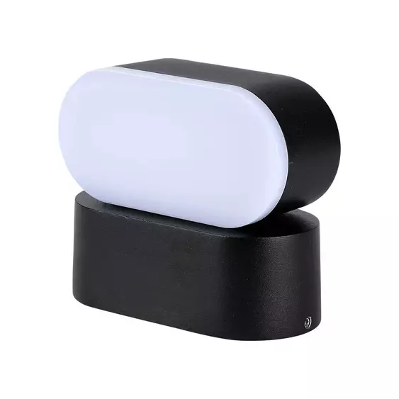 V-TAC 5W kültéri, fekete, forgatható, fali LED lámpa meleg fehér - SKU 218288