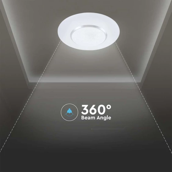 V-TAC 60W csillagos mennyezeti LED lámpa, változtatható színhőmérséklettel, 100 Lm/W - SKU 2114621