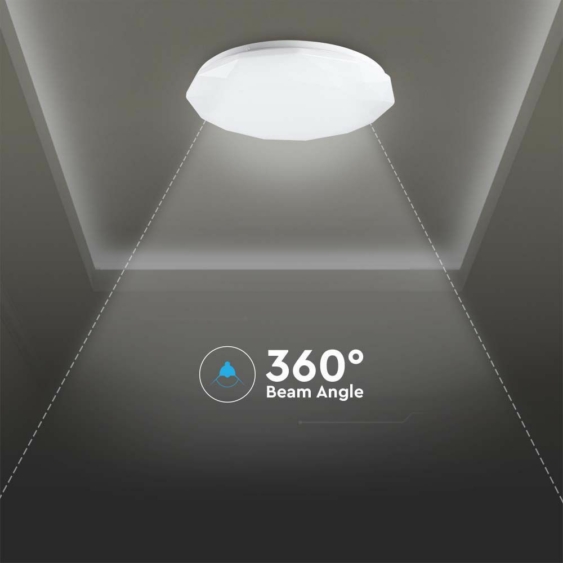 V-TAC 60W gyémánt alakú csillagos mennyezeti LED lámpa, változtatható szinhőmérsékletű - SKU 2114921