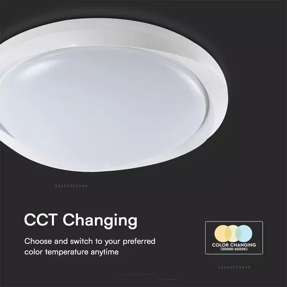 V-TAC 60W mennyezeti LED lámpa, változtatható szinhőmérséklettel, fehér házzal - SKU 23585