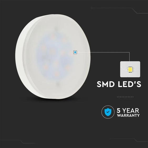 V-TAC 6.4W GX53 meleg fehér LED égő - SKU 21222