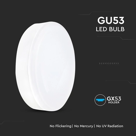 V-TAC 6.4W GX53 meleg fehér LED égő - SKU 23901