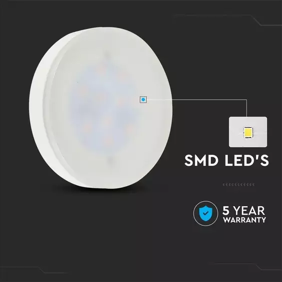 V-TAC 6.4W GX53 természetes fehér LED égő - SKU 21223