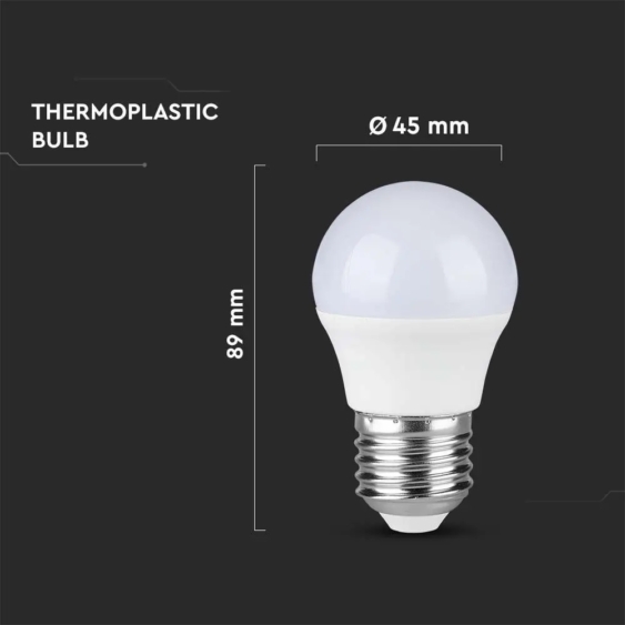 V-TAC 6.5W E27 természetes fehér LED égő - SKU 21867
