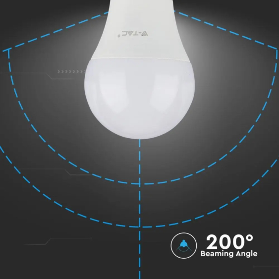 V-TAC 6.5W E27 természetes fehér LED égő - SKU 256
