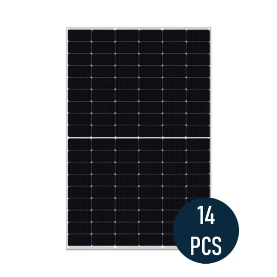 V-TAC 6kW egyfázisú hibrid inverter, 14 db 450W napelem - SKU 100156