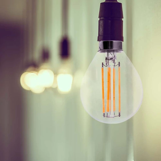 V-TAC 6W E14 meleg fehér filament P45 LED égő, 100 Lm/W - SKU 212845