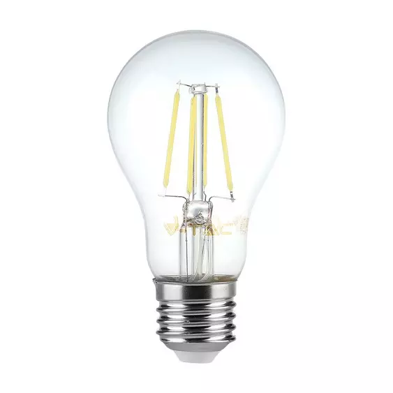 V-TAC 6W E27 meleg fehér filament A60 LED égő - SKU 214272