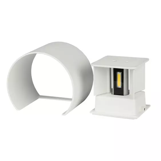 V-TAC 6W kültéri, fehér, kerek, fali LED lámpa meleg fehér - SKU 217082