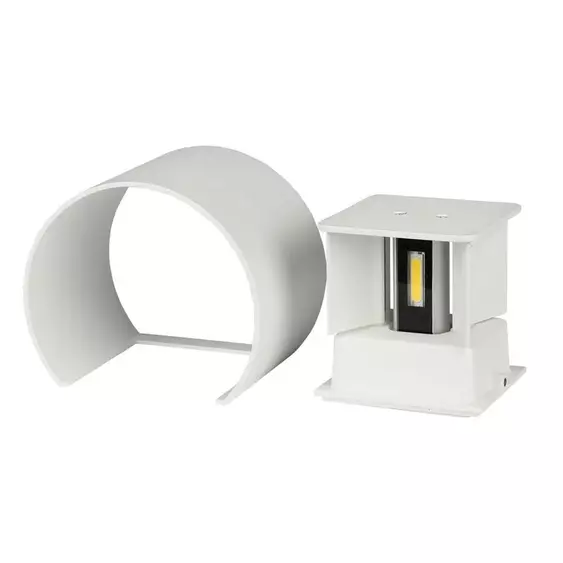 V-TAC 6W kültéri, fehér, kerek, fali LED lámpa meleg fehér - SKU 7082
