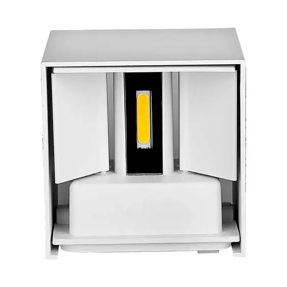 V-TAC 6W kültéri, fehér, szögletes, fali LED lámpa meleg fehér - SKU 217079
