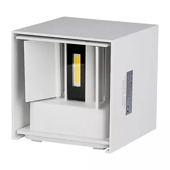 V-TAC 5W kültéri, fehér, szögletes, fali LED lámpa természetes fehér - SKU 217088