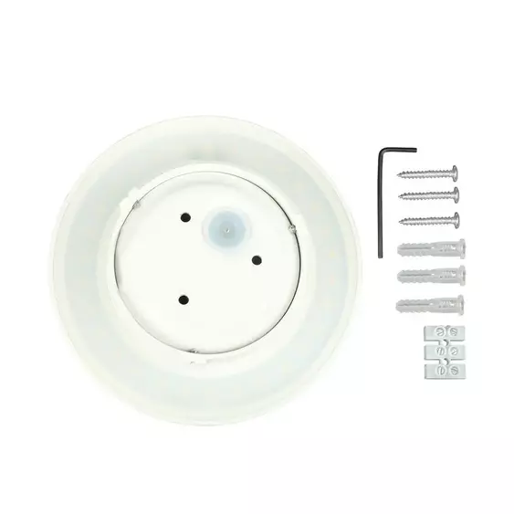 V-TAC 6W kültéri, kerek, fali LED lámpa meleg fehér - SKU 217524