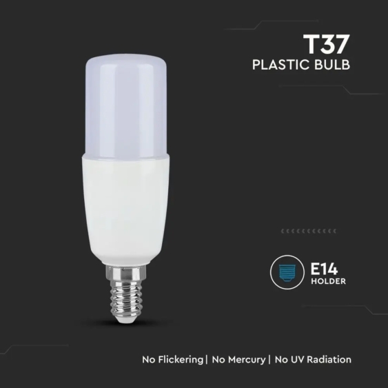 V-TAC 7.5W E14 hideg fehér T37 LED égő - SKU 21269