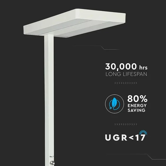 V-TAC 80W fehér LED dimmelhető állólámpa, természetes fehér - SKU 8524